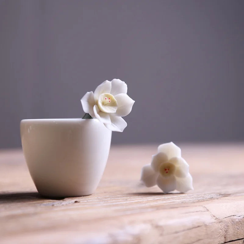 Handmade Ceramic Floral Figurines