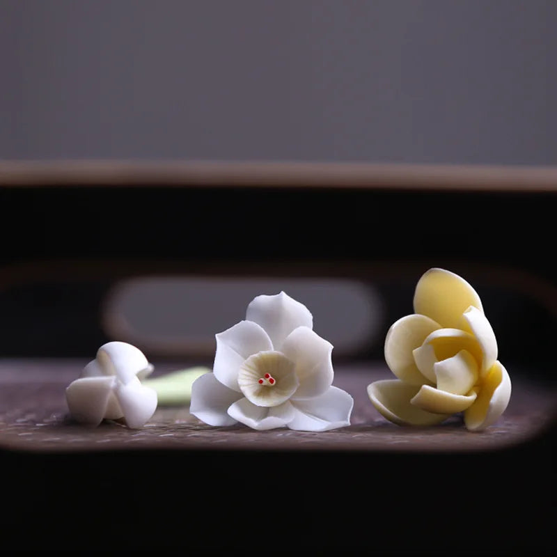 Handmade Ceramic Floral Figurines