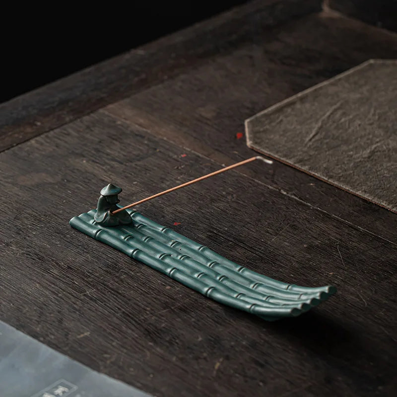 Bamboo Raft Incense Stick Holder