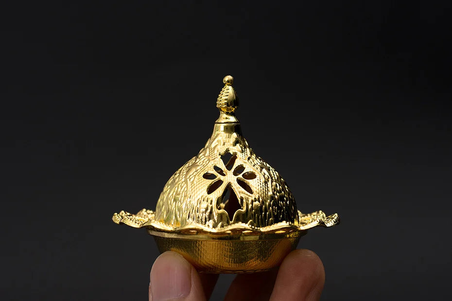 Golden Petal Incense Burner