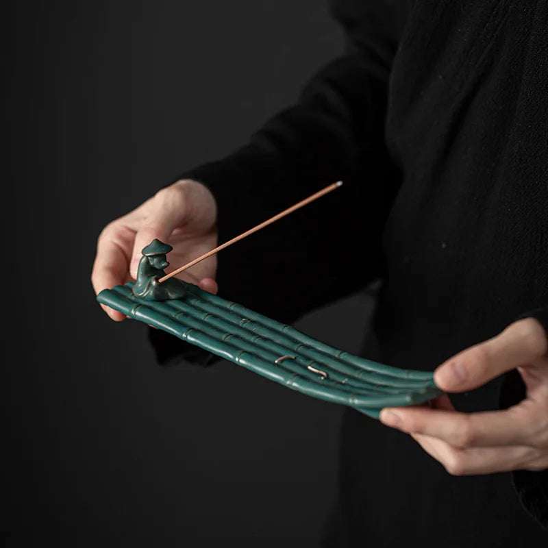 Bamboo Raft Incense Stick Holder