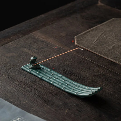 Bamboo Raft Incense Stick Holder